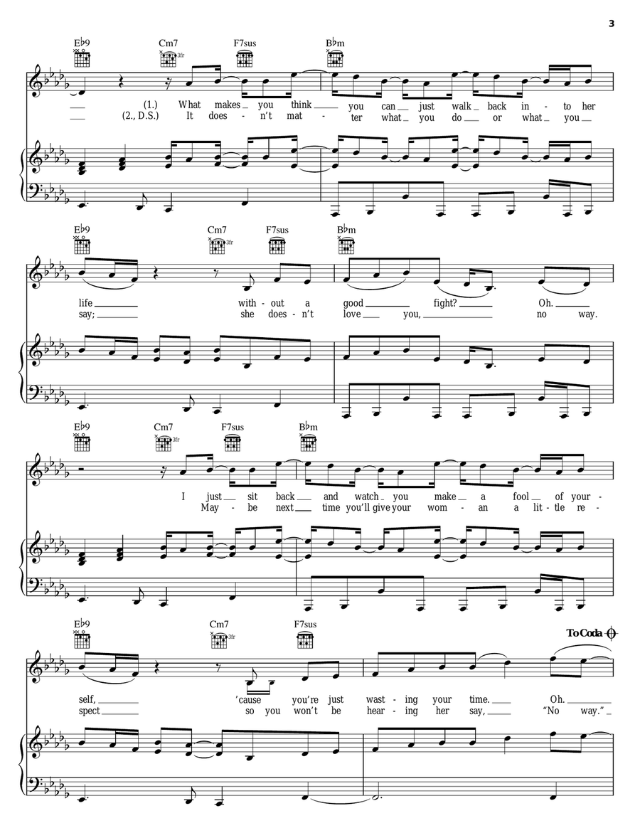 My Lovin' My Lovin' Piano, Vocal, Guitar scores gallery preview page 3