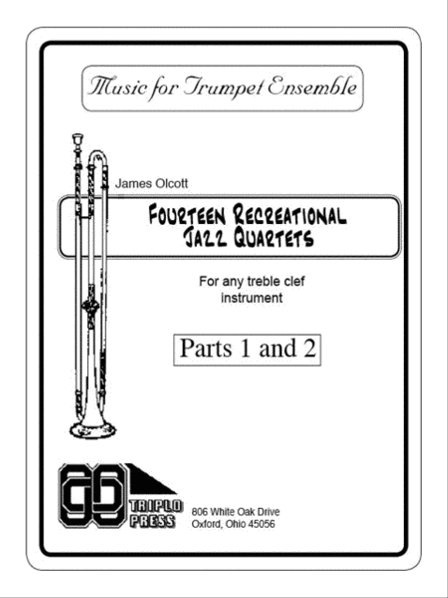 14 Recreational Jazz Quartets Jazz Ensemble scores gallery preview page 1