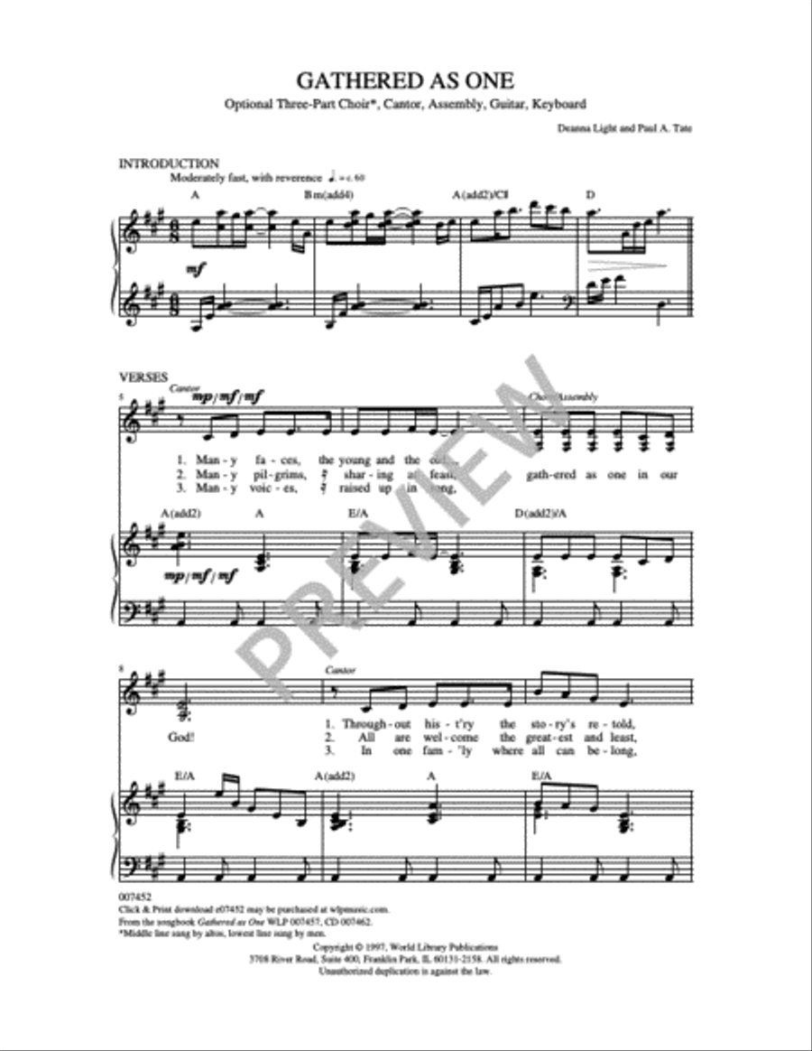 Gathered As One 3-Part scores gallery preview page 5