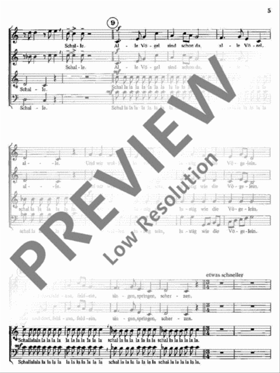 Frühlingslieder-Potpourri 4-Part scores gallery preview page 6