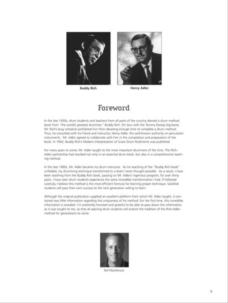 Buddy Rich's Modern Interpretation of Snare Drum Rudiments Percussion scores gallery preview page 5