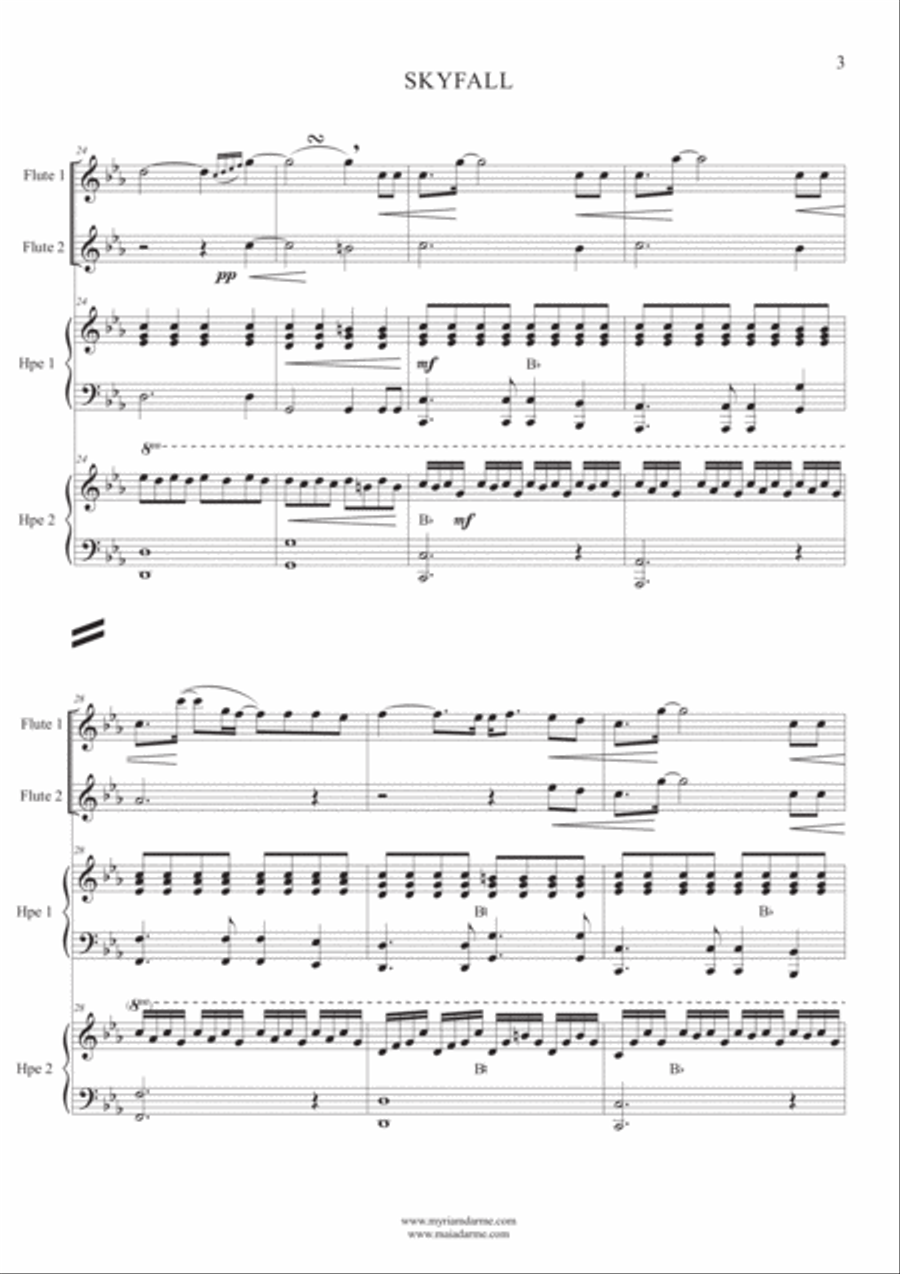 Skyfall Woodwind Ensemble scores gallery preview page 4
