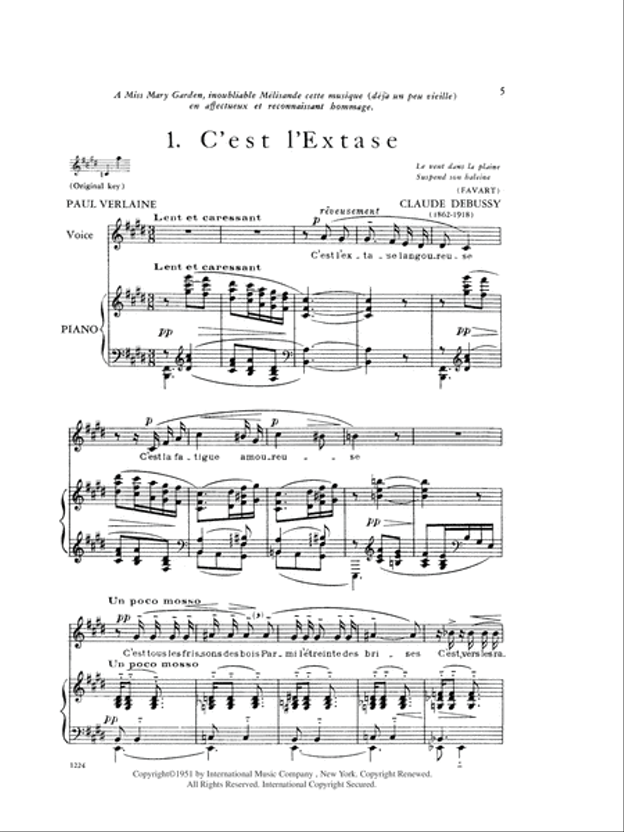 Ariettes Oubliees (F. & E.) - High High Voice scores gallery preview page 2