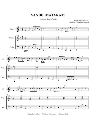 VANDE MATARAM - National Song of India - Score Only