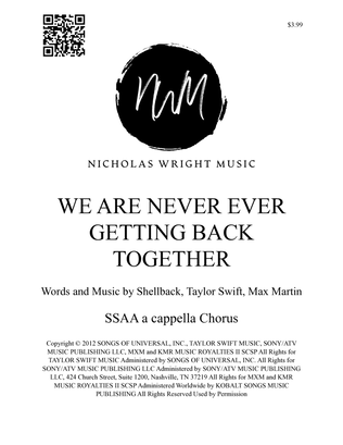 Book cover for We Are Never Ever Getting Back Together
