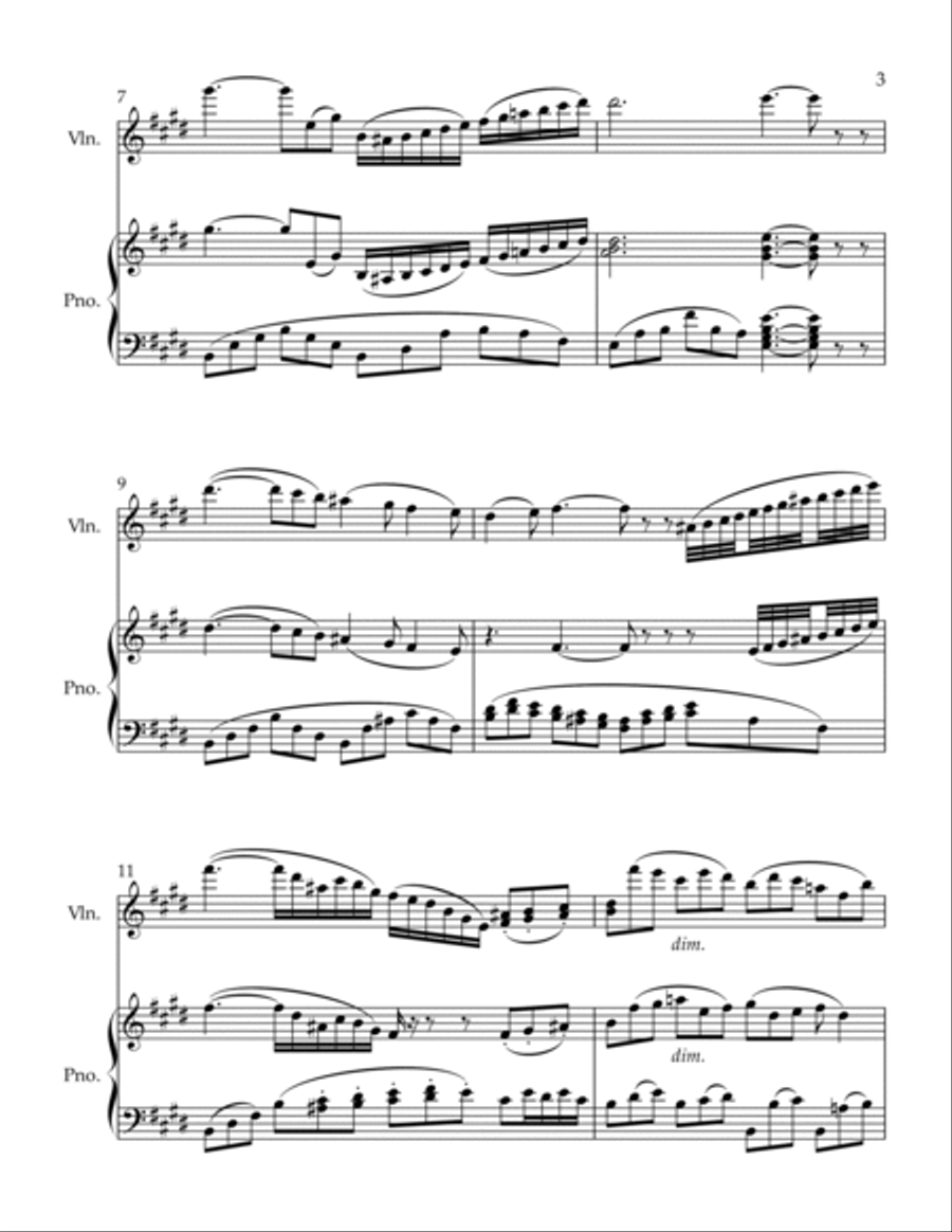 Adage Violin Solo scores gallery preview page 3