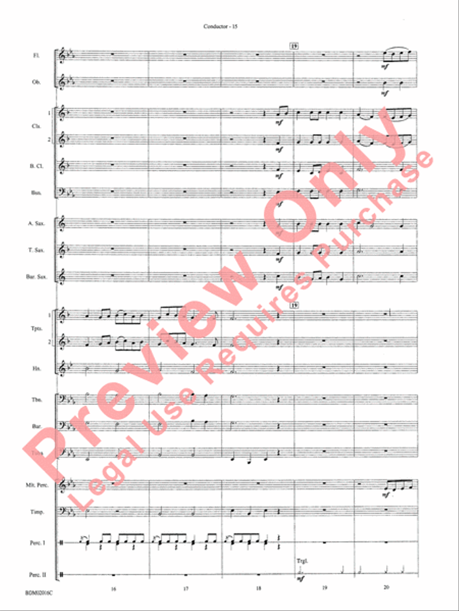 Graduation Suite (Processional: Pomp and Circumstance March No. 1 / Recessional: Rondeau from Premiere Suite) Concert Band scores gallery preview page 17