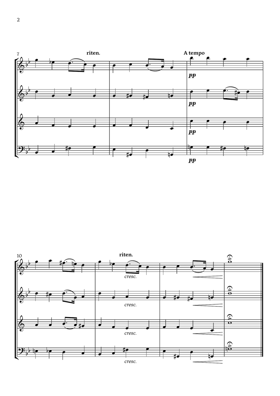 Prelude Op. 28, No. 20 (Woodwind Quartet) - Frédéric Chopin Woodwind Quartet scores gallery preview page 2