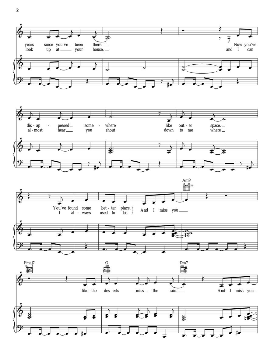Missing Missing Acoustic Guitar scores gallery preview page 2