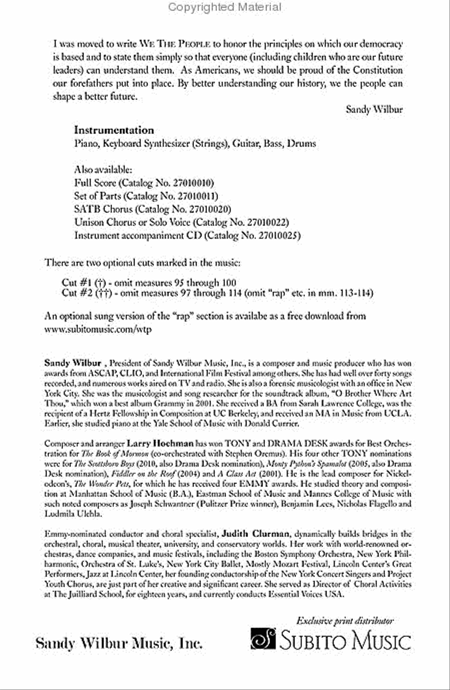 We the People Unison Choir scores gallery preview page 2
