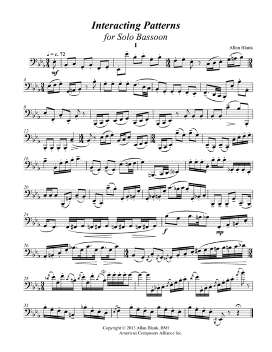 [Blank] Interacting Patterns Bassoon Solo scores gallery preview page 4