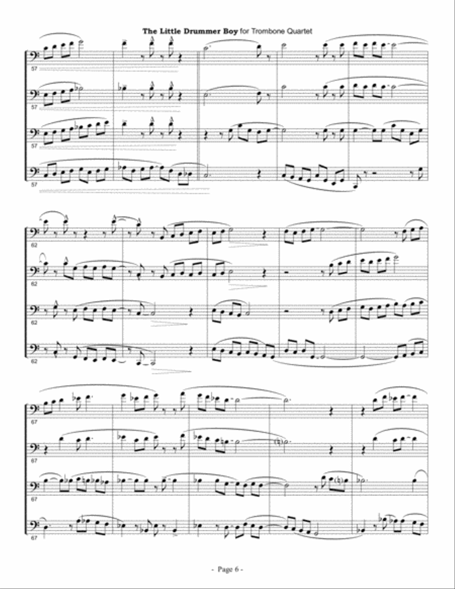 The Little Drummer Boy Brass Ensemble scores gallery preview page 6