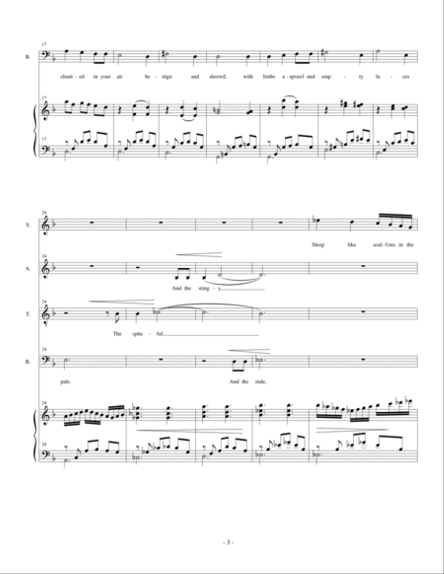On Hearing a Symphony of Beethoven 4-Part scores gallery preview page 3