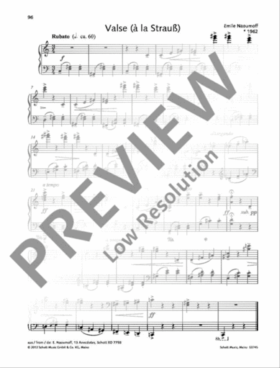 Valse (à la Strauß) Piano Solo scores gallery preview page 2