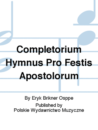 Book cover for Completorium Hymnus Pro Festis Apostolorum
