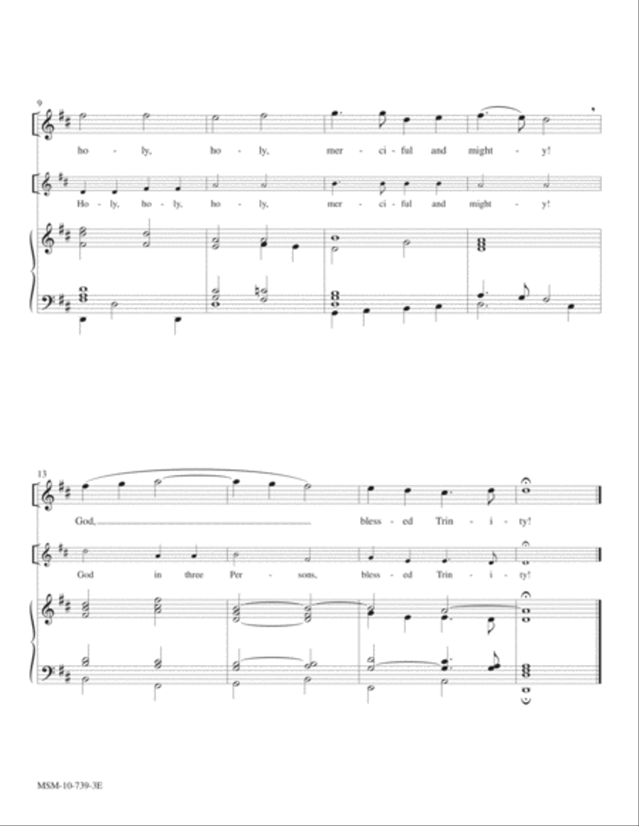 Holy, Holy, Holy! Holy, Holy, Holy! Choir scores gallery preview page 2