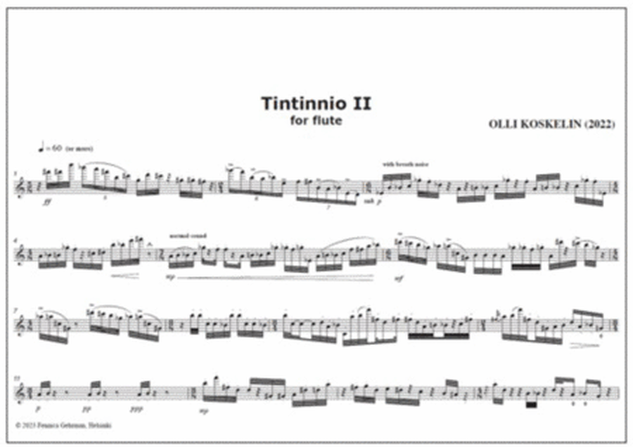 Tintinnio II for flute