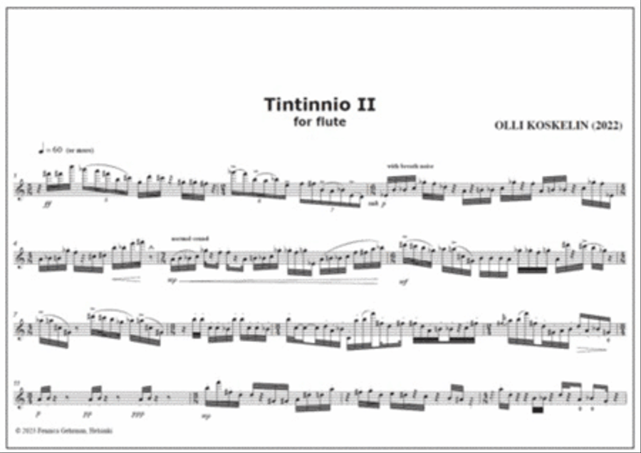 Tintinnio II for flute Tintinnio II for flute Flute Solo scores gallery preview page 2