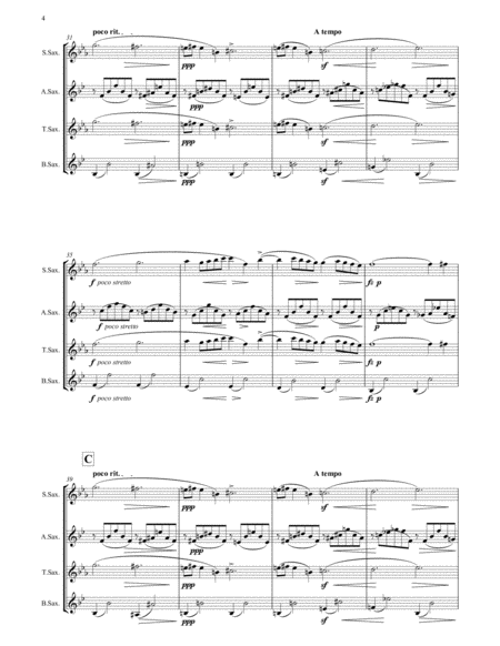 Nocturne Op.9 No.1 arranged for Saxophone Quartet image number null