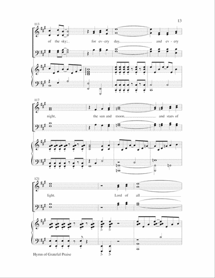Hymn of Grateful Praise Hymn of Grateful Praise Choir scores gallery preview page 13