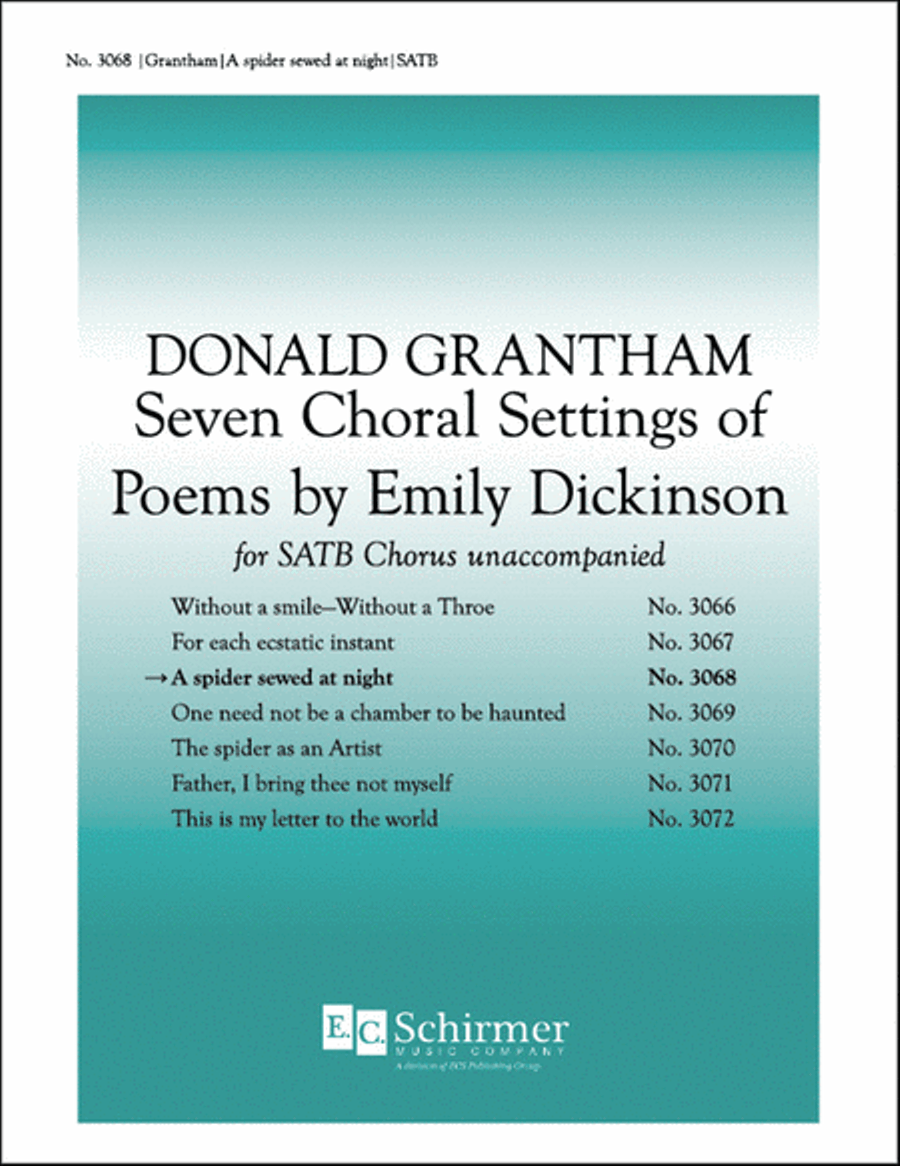 Dickinson Settings: A Spider Sewed at Night 4-Part scores gallery preview page 1