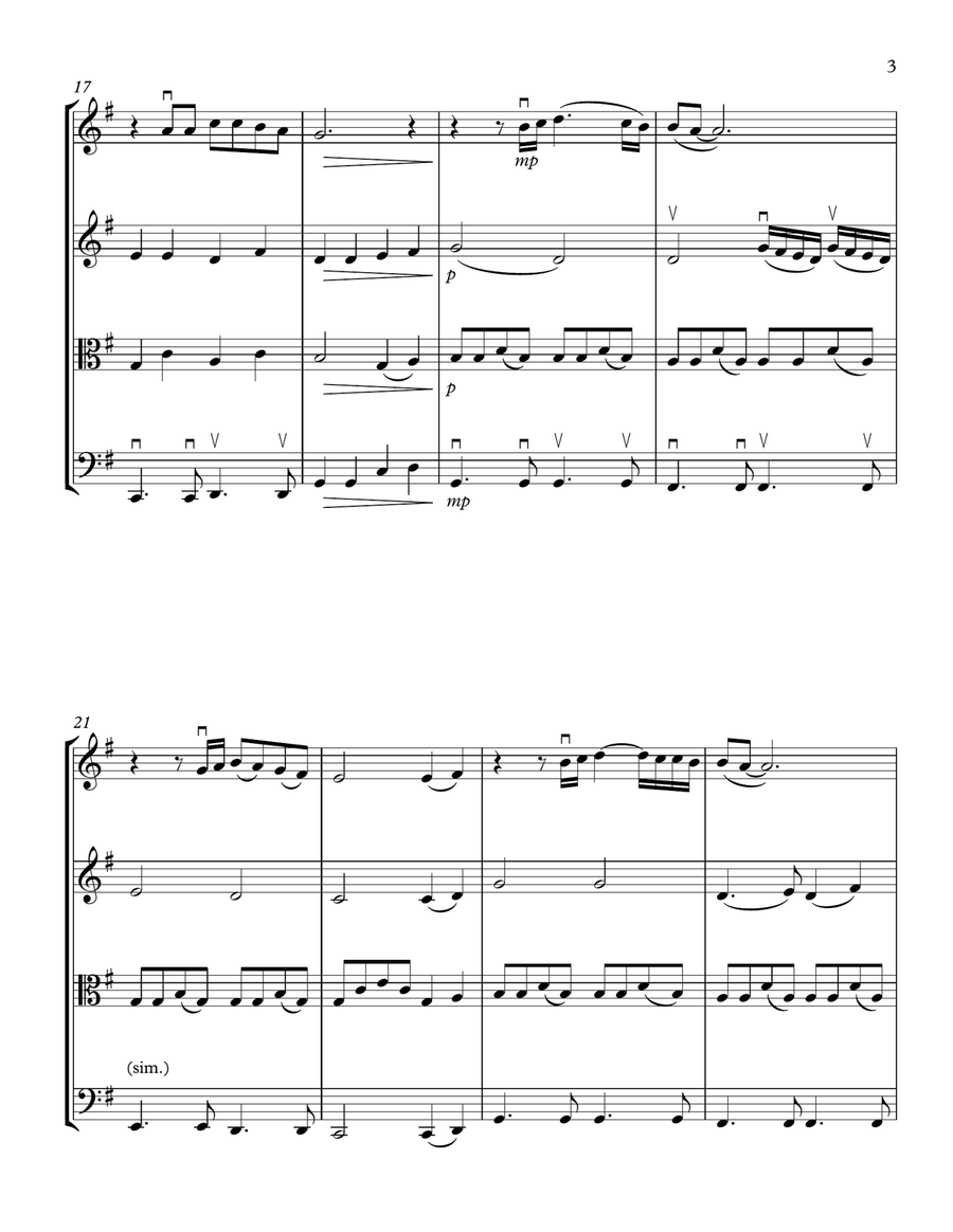 Always On My Mind String Quartet scores gallery preview page 3