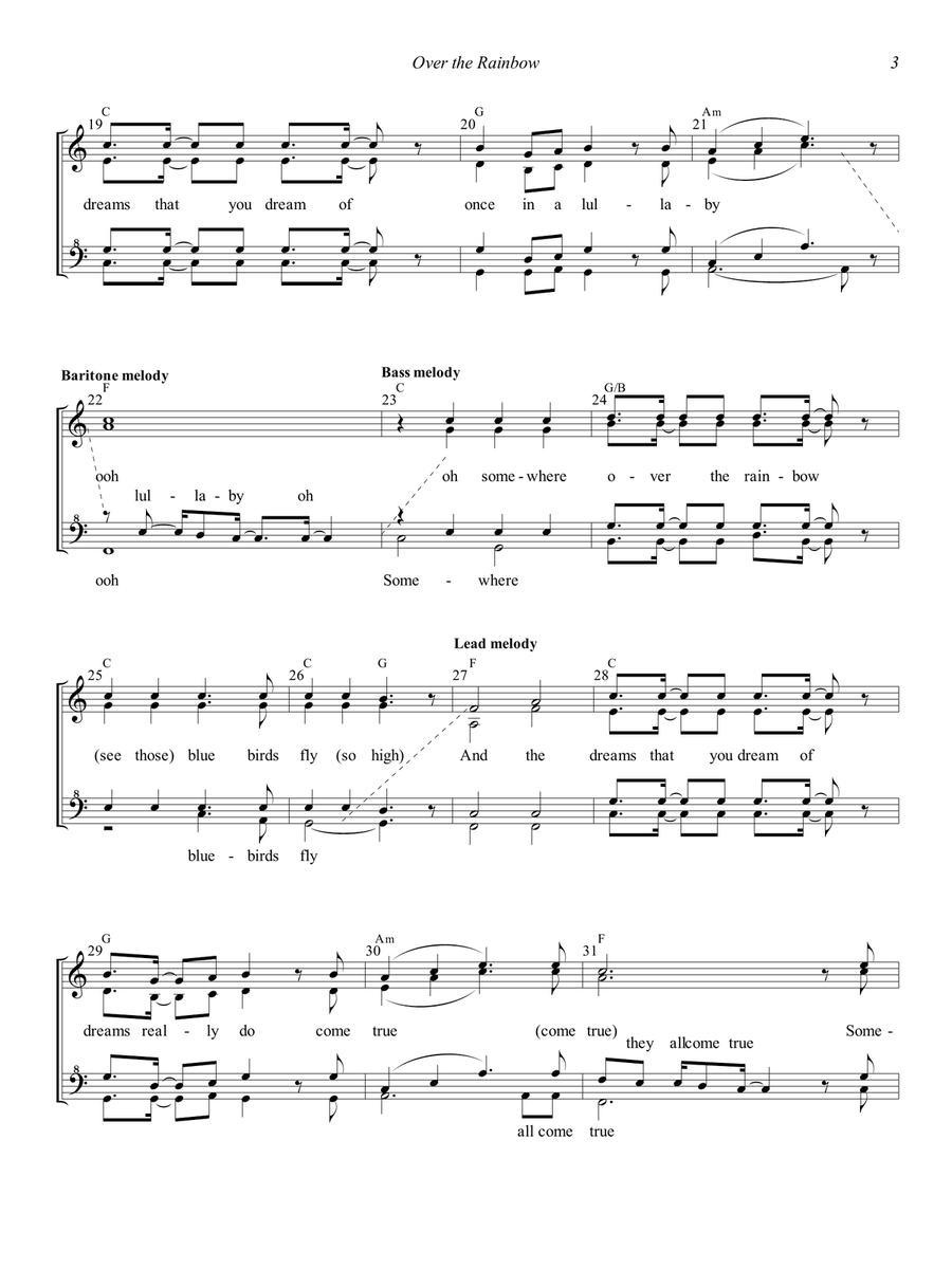 Over The Rainbow (from The Wizard Of Oz) SSAA scores gallery preview page 3