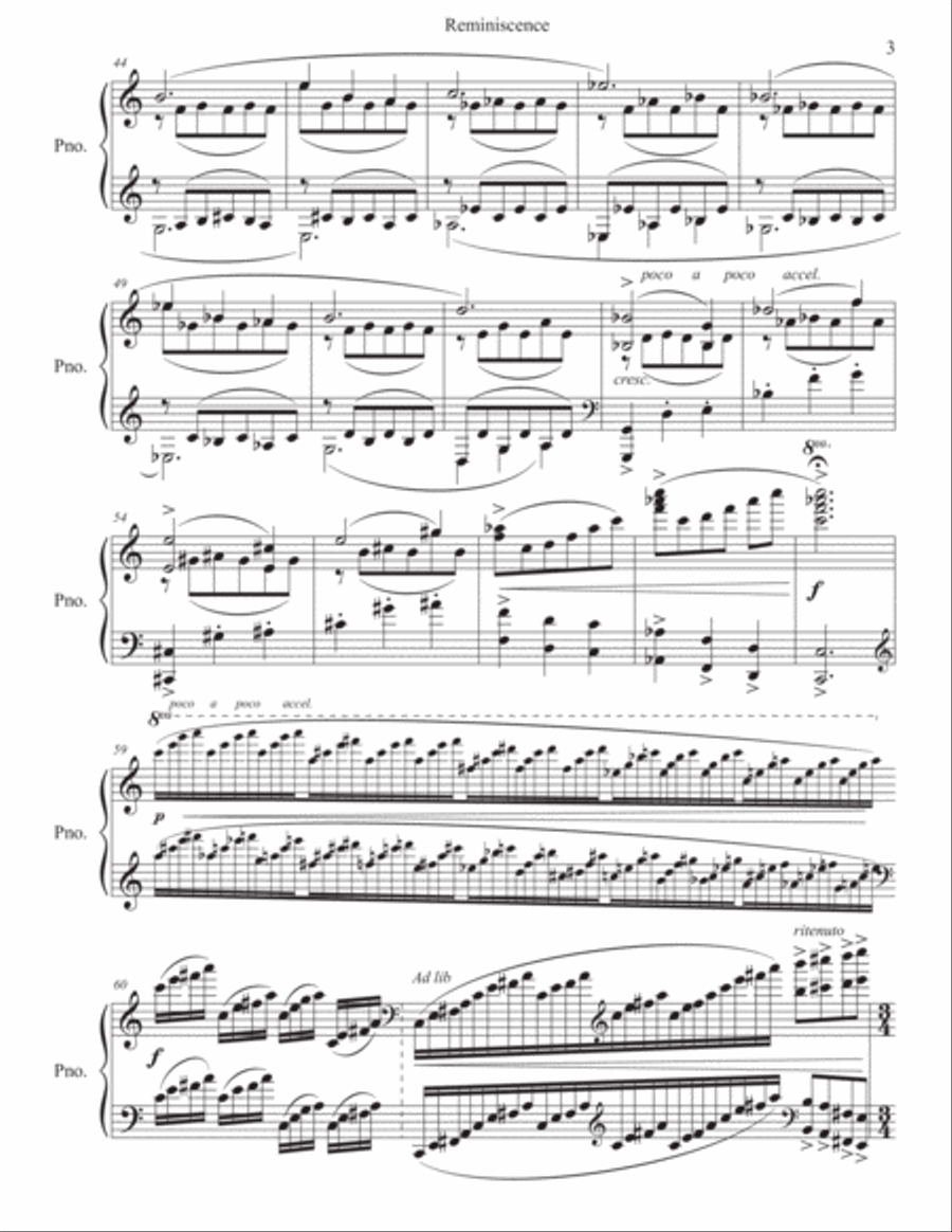 Reminiscence Piano Solo scores gallery preview page 3