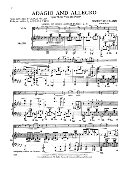 Adagio & Allegro, Opus 70
