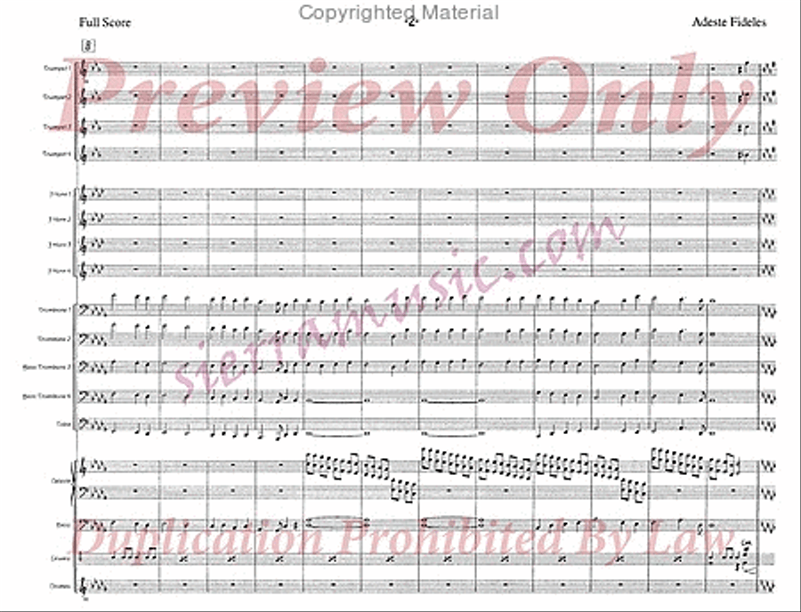 Adeste Fideles Jazz Ensemble scores gallery preview page 3