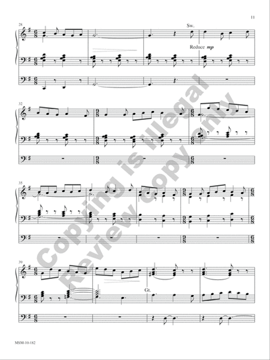 Once in Royal David's City Organ scores gallery preview page 7