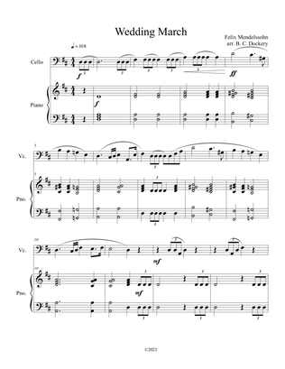 Wedding March (Cello Solo) with piano accompaniment