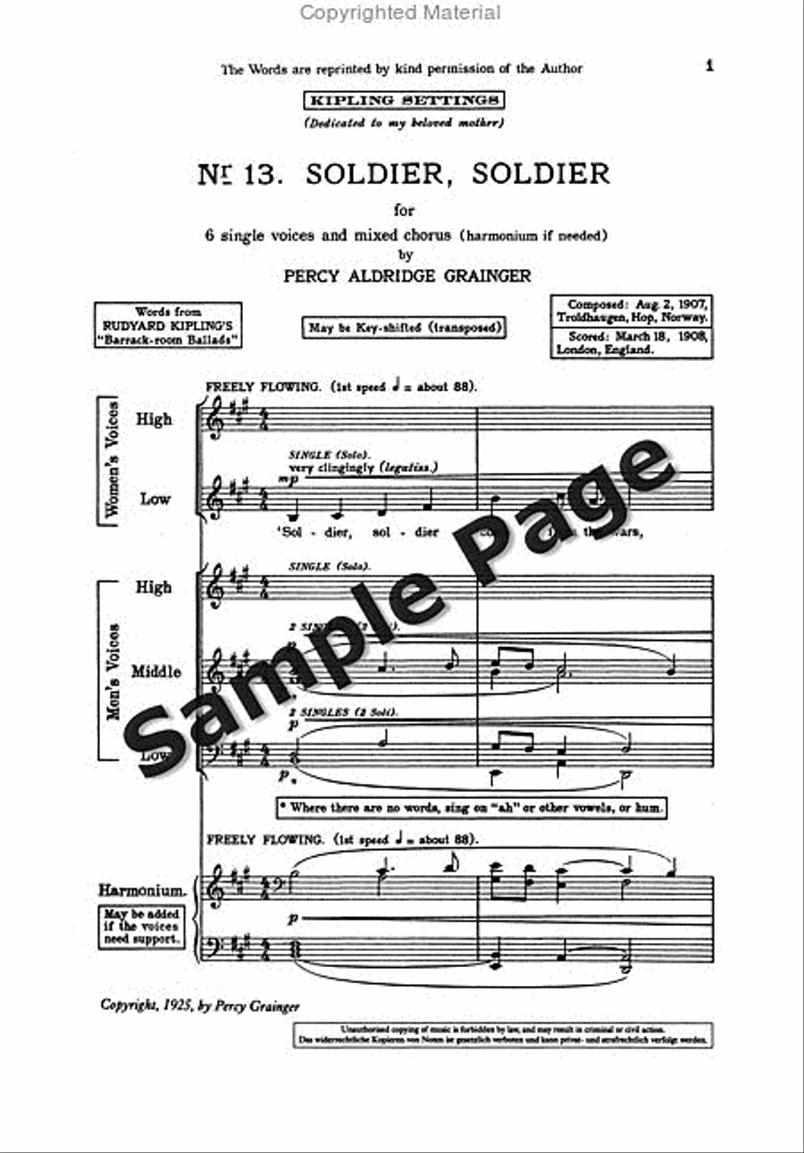 Soldier, Soldier 4-Part scores gallery preview page 4