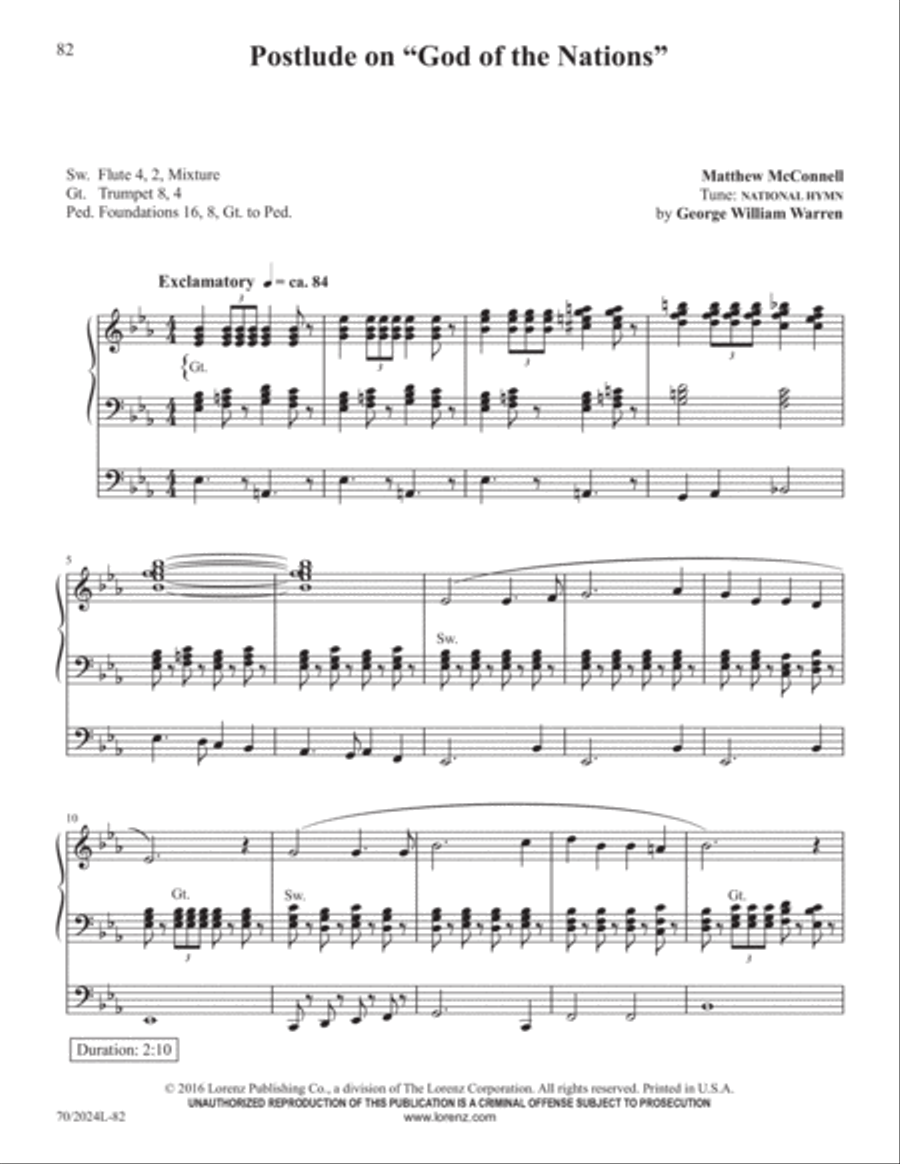 The Sacred Organ Library, Vol. 1 Organ Solo scores gallery preview page 38