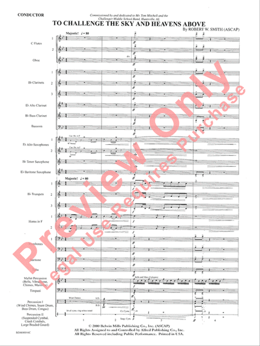 To Challenge the Sky and Heavens Above Concert Band scores gallery preview page 4