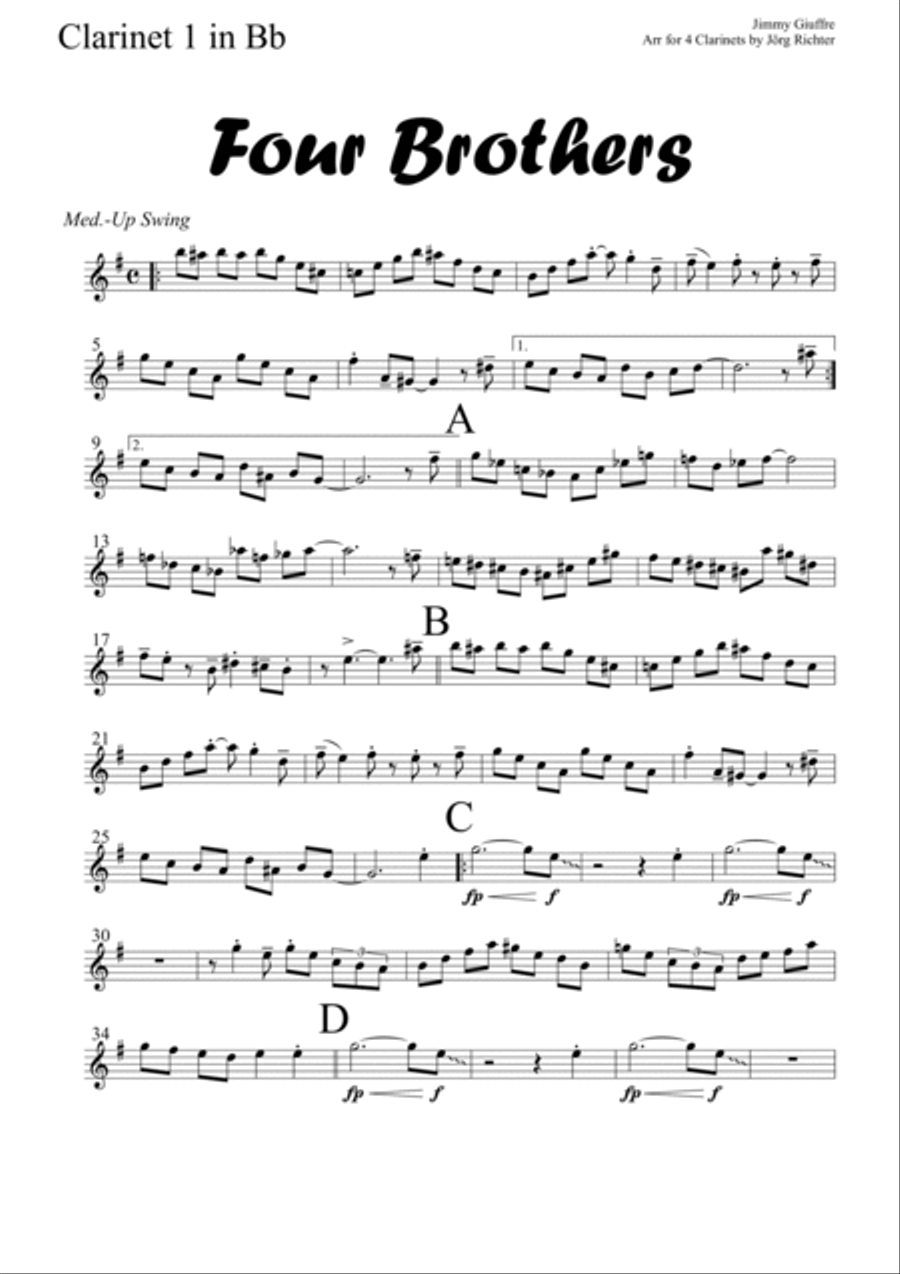 Four Brothers Woodwind Quartet scores gallery preview page 6