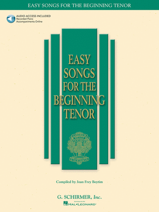 Book cover for Easy Songs for the Beginning Tenor