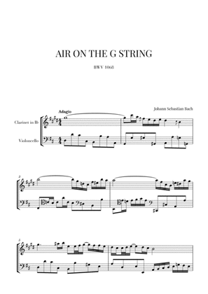Book cover for Bach: Air on the G String for Clarinet in Bb and Violoncello