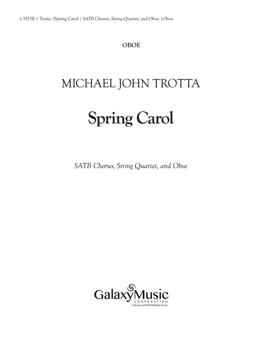 Spring Carol Choir scores gallery preview page 1