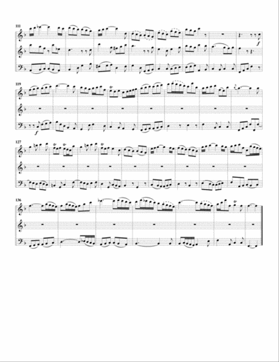 Aria: Gelobet sei der Herr from Cantata BWV 129 (arrangement for 3 recorders) Recorder scores gallery preview page 4
