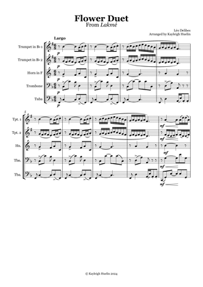 Flower Duet from Lakmé (Delibes) - Brass quintet