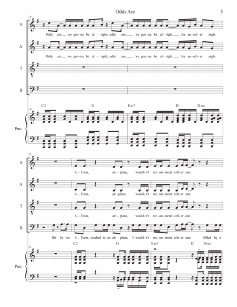 Odds Are 4-Part scores gallery preview page 5