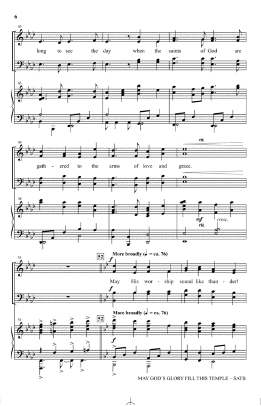 May God's Glory Fill This Temple 4-Part scores gallery preview page 5