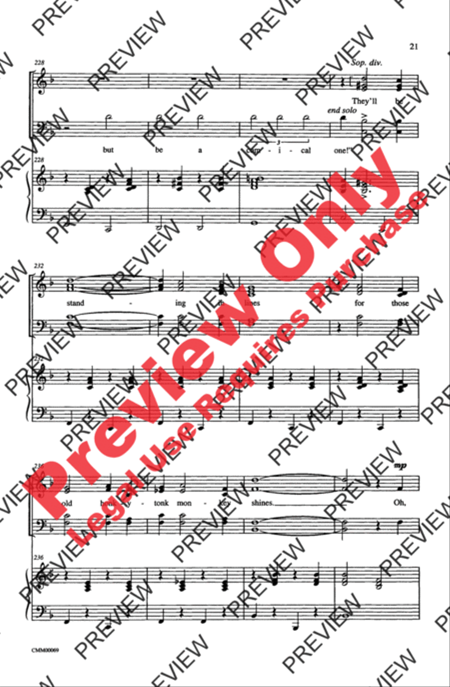 The Music of M-G-M (A Choral Medley) 4-Part scores gallery preview page 21