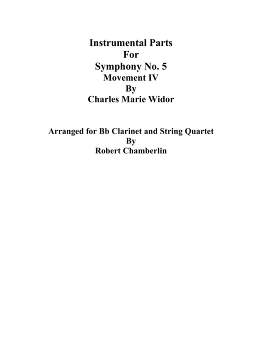 Charles Marie Widor's Symphony No. 5 Movement IV (Instrumental arrangement) image number null