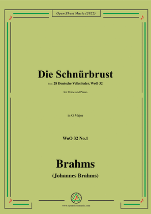 Book cover for Brahms-Die Schnurbrust,WoO 32 No.1