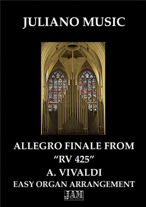 ALLEGRO FINALE FROM "RV 425" (EASY ORGAN) - A. VIVALDI