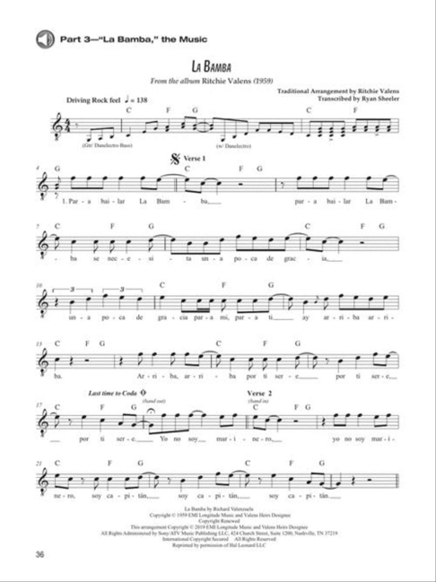 Ritchie Valens Ritchie Valens Guitar Tablature scores gallery preview page 5