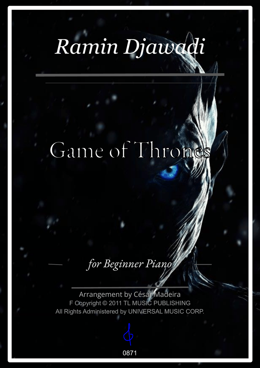 Game Of Thrones Easy Piano scores gallery preview page 1
