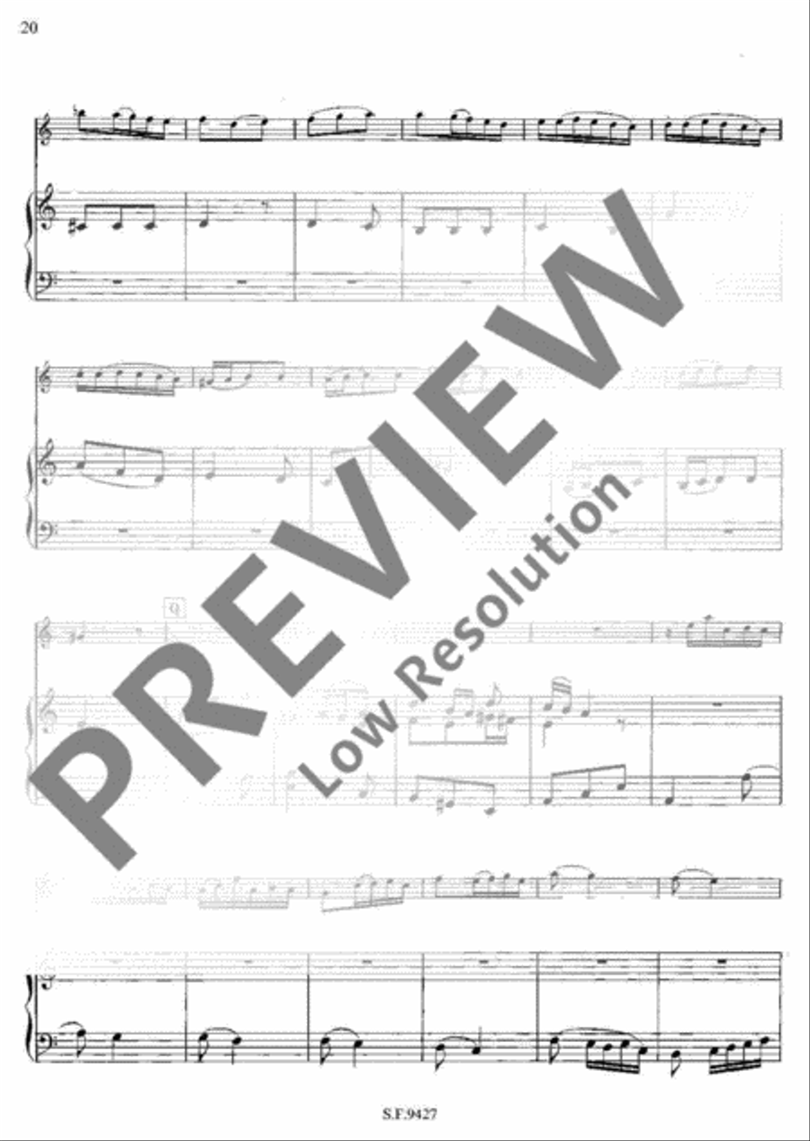 Concerto No. 16 A minor Flute scores gallery preview page 21